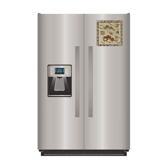 NWT "Tunisian Mosaic of Fish" Artisan Magnet - Picture 2 of 4